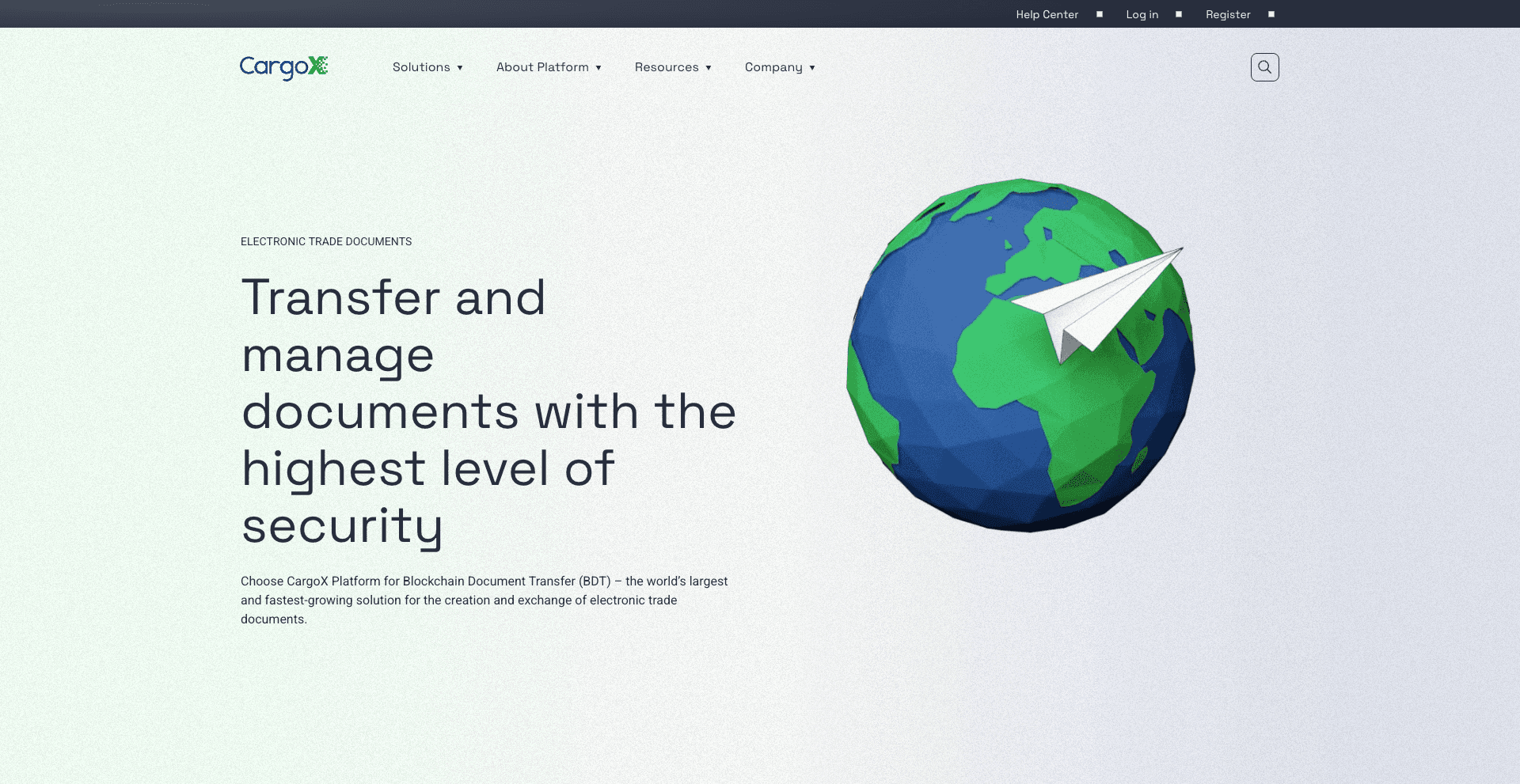 CargoX: blockchain-based electronic trade document platform