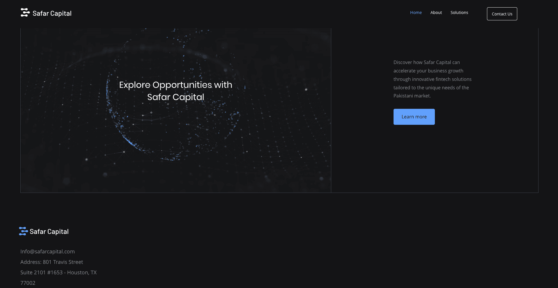 Safar Capital: AI-driven supply chain finance platform